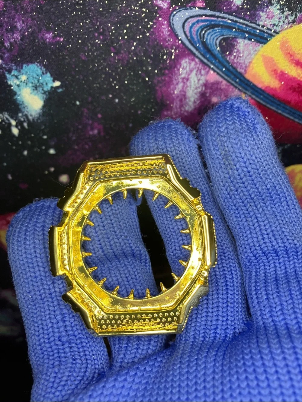 Gold Thorn Moissanite Iced-Out Bezel for G-Shock – Fits GM2100 & GA2100 Models